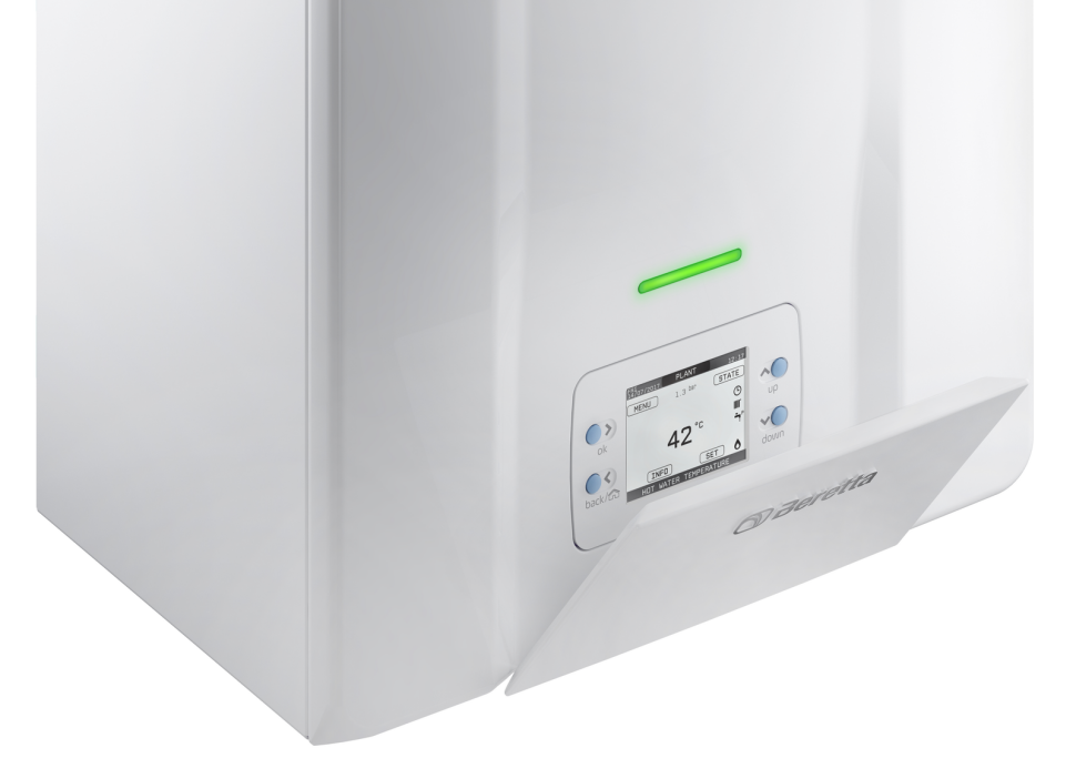 Kocioł wiszący Exclusive ma przyjazny dla użytkownika panel sterowania