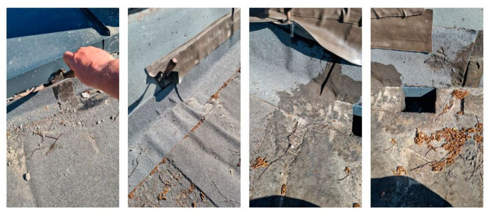 Zdjęcie dachu przed remontem, które go podjęła się firma Fol-Tech