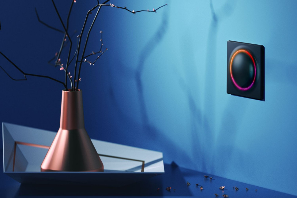 Minimalistyczny design linii włączników FIBARO Walli pasuje do każdego wnętrza