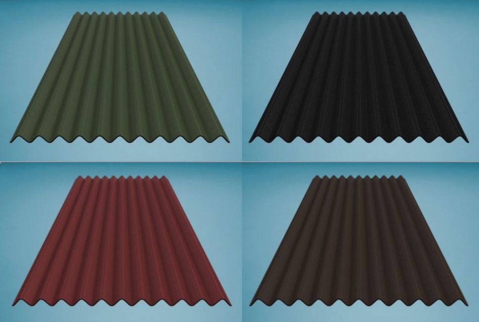 Kolorystyka falistych płyt bitumicznych Guttanit