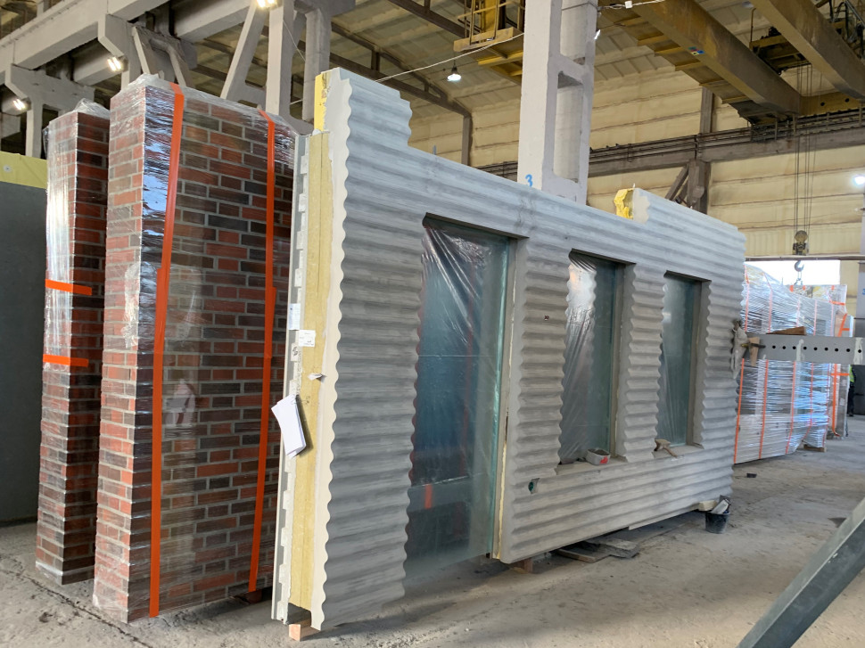 Ściana typu sandwich, w której zastosowano kotwy Schöck  Isolink®. Fot. Pekabex