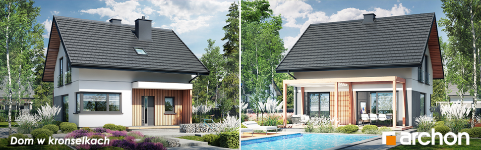 Dom w kronselkach - wizualizacja