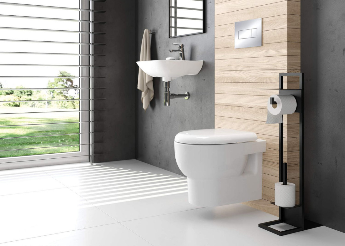Avis - nowoczesna bezkołenierzowa miska WC z deską 