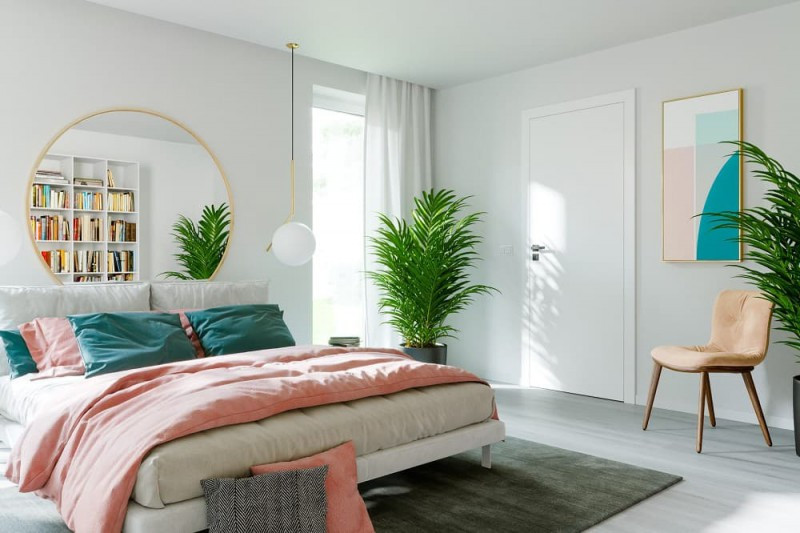 Sypialnia wyposażona w drzwi Porta VECTOR Premium