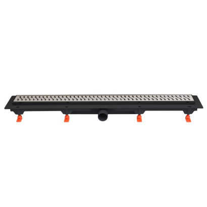 Odpływy liniowe EXCLUSIVE 40 – czarny z chromem – 850 mm
