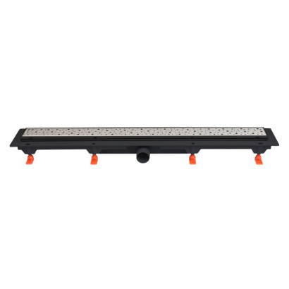 Odpływy liniowe EXCUSIVE 40 – czarny z chromem – 650 mm