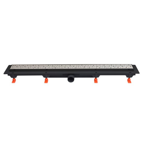 Odpływy liniowe EXCUSIVE 40 – czarny z chromem – 650 mm