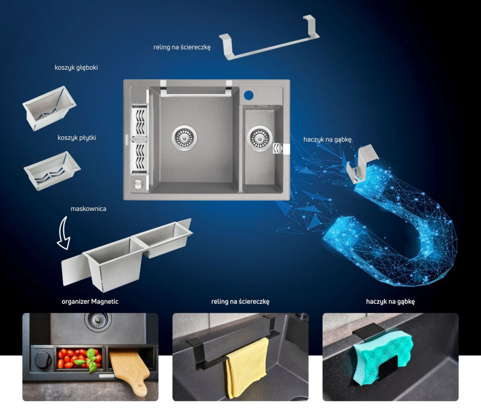 Akcesoria dedykowanie zlewozmywakom Magnetic