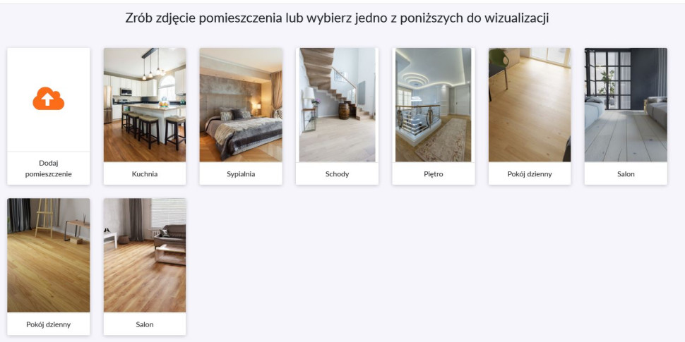 Interfejs konfiguratora do podłóg Floori