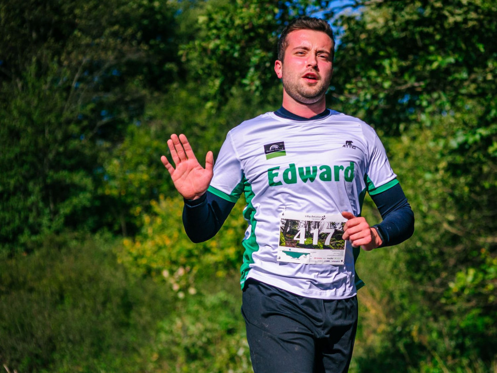 Edward Barciak, uczestnik krótkiej trasy biegu Beskidnika 2021