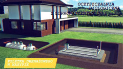 EKO-BIO Oczyszczalnie - montaż oczyszczalni biologicznej z odprowadzeniem do poletka w nasypie
