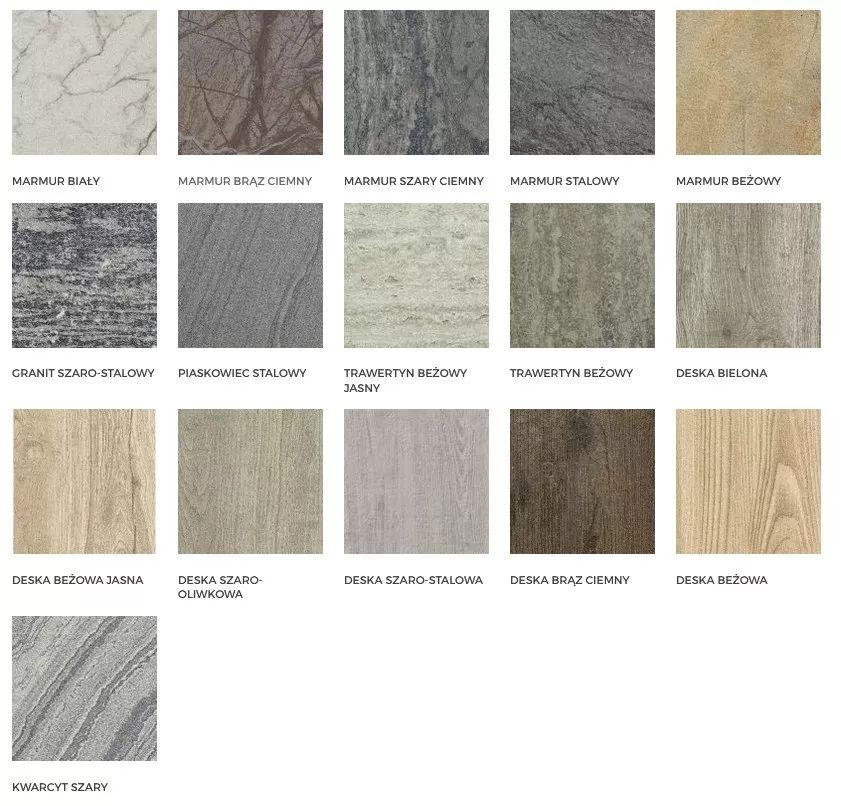 Kolory powierzchni z kolekcji Naturyt®