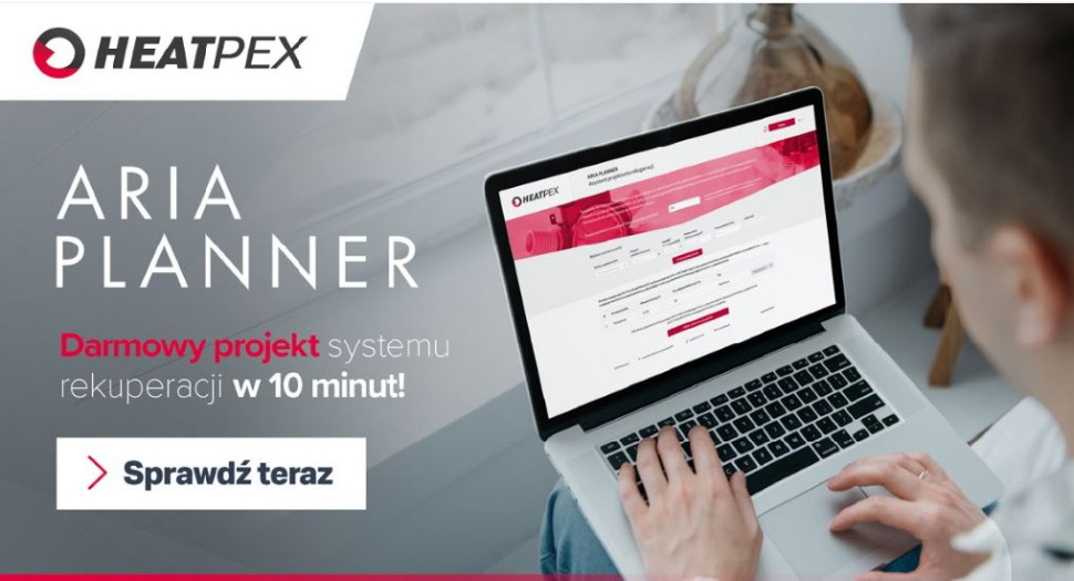 Bezpłatna aplikacja ARIA Planner, dostępna jest na stronie www.heatpex.pl