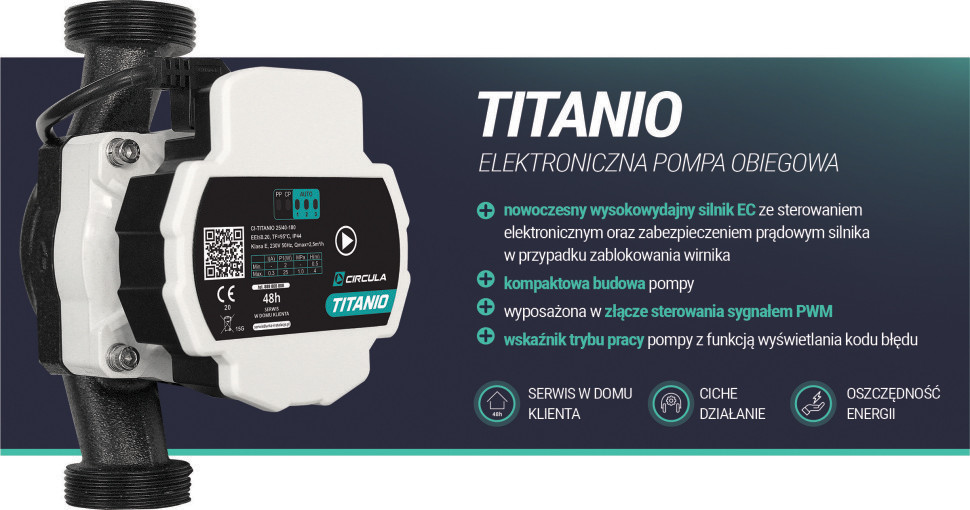 Elektroniczna pompa obiegowa Titanio marki Circula. fot. ARKA