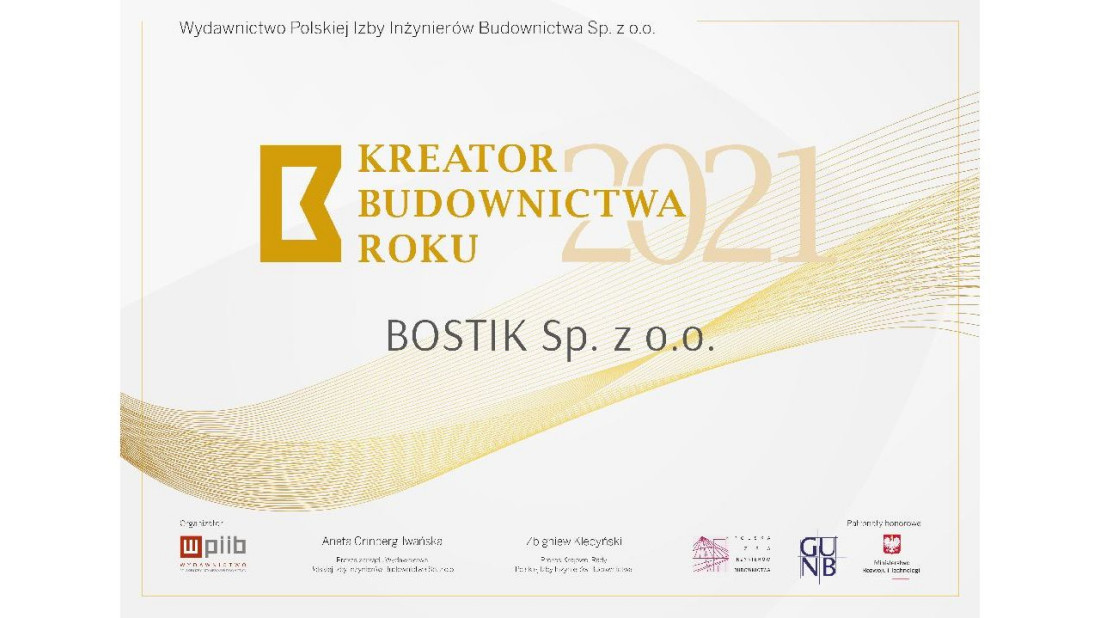 Bostik zdobył trzy tytuły Kreatora Budownictwa Roku 2021