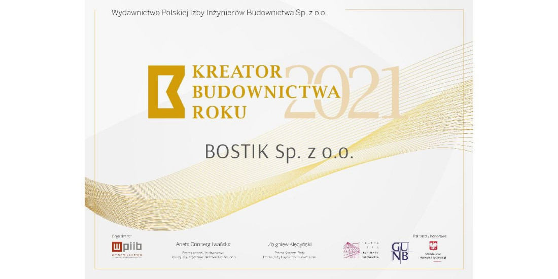 Bostik zdobył trzy tytuły Kreatora Budownictwa Roku 2021