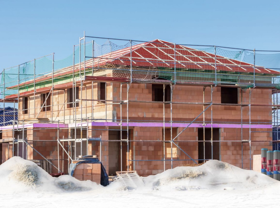 Dach kopertowy kryty membraną dachową Delta Maxx Plus