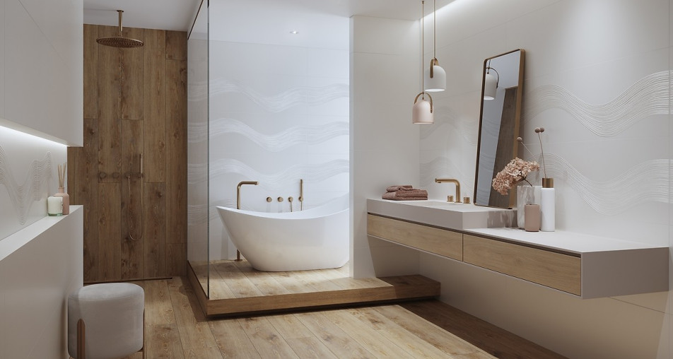 Jak zaaranżować biało-drewnianą łazienkę?