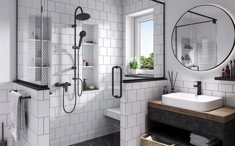 Zestaw prysznicowy Rondo Black