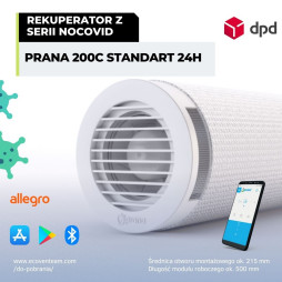 Rekuperator Prana 200C NoCovid 24H STANDARD