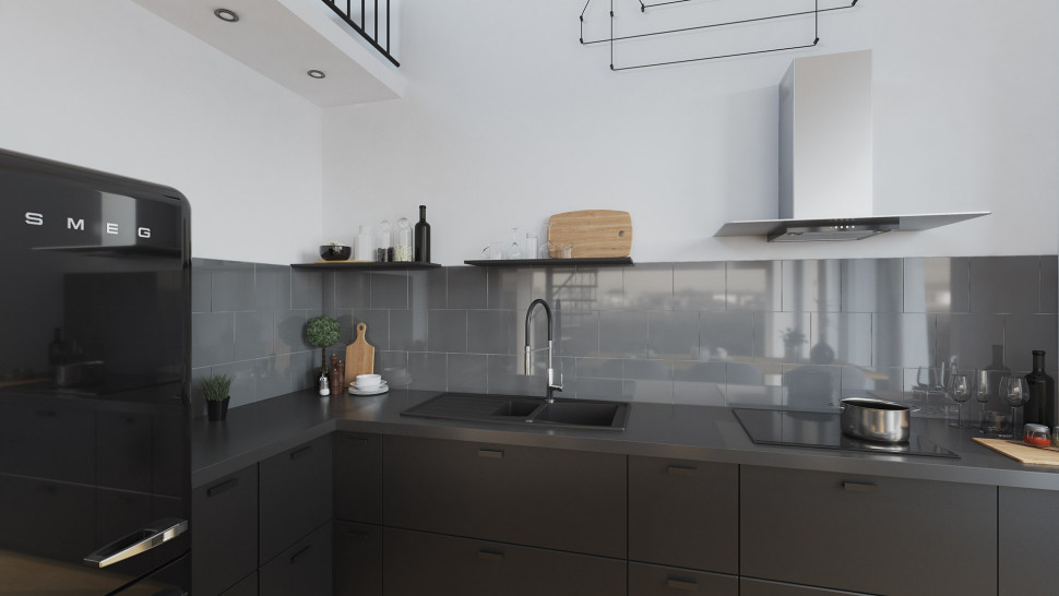 Bateria zlewozmywakowa stojąca z wyciąganą elastyczną wylewką Libretto. fot. FERRO