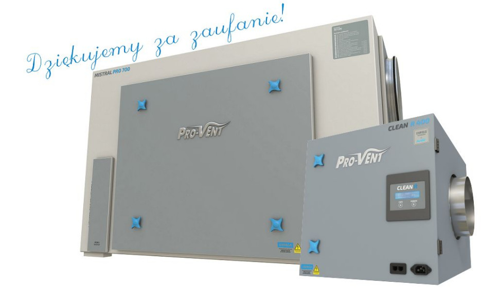 Produkty Pro-Vent charakteryzuje wysoka jakość, bezawaryjna praca przez wiele lat oraz efektywność