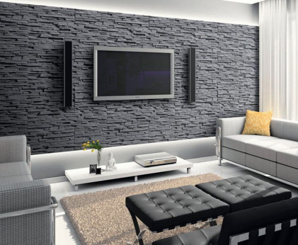 Wyróżnienie jednej powierzchni kamieniem dekoracyjnym