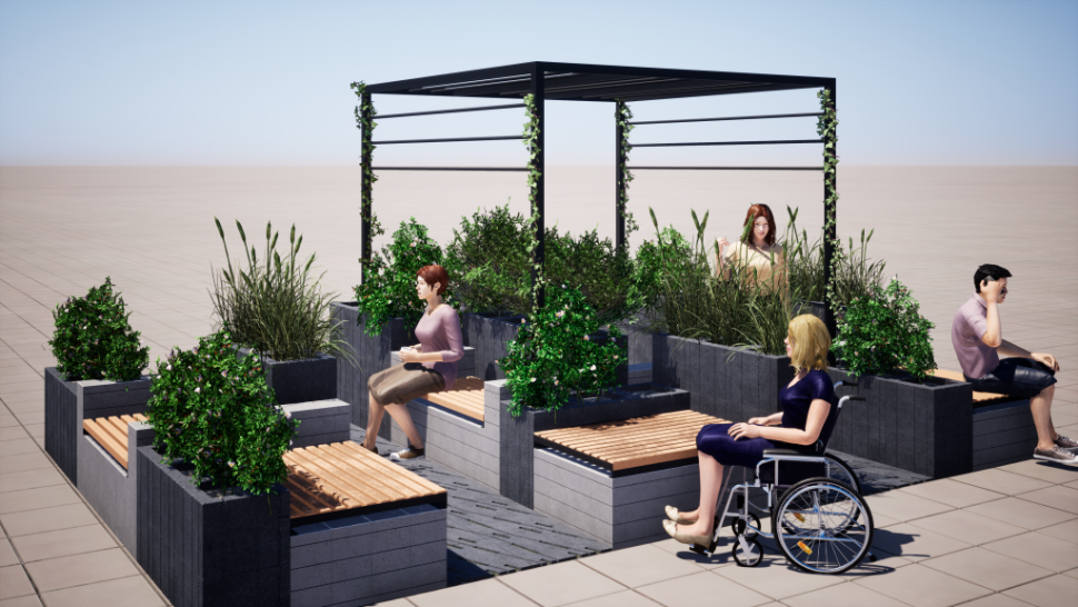 Miejsce wypoczynku w kieleckiej Mikrosferze. fot. Polbruk