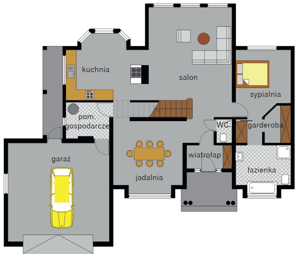 Rzut parter przed zmianami