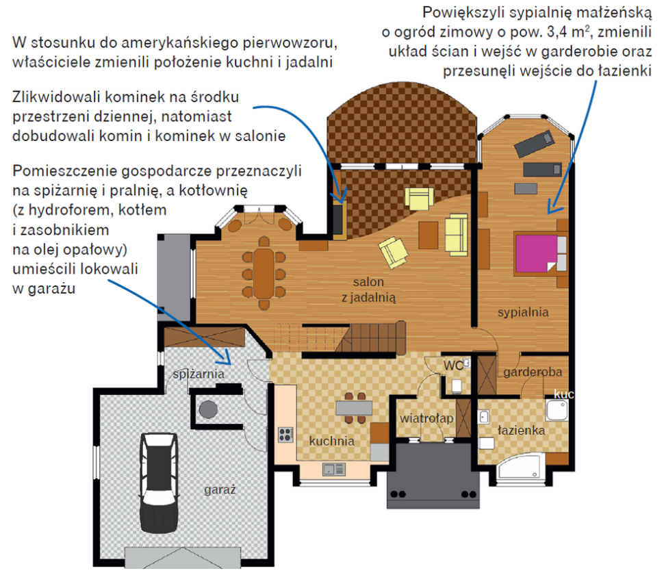 Rzut parteru po modernizacji