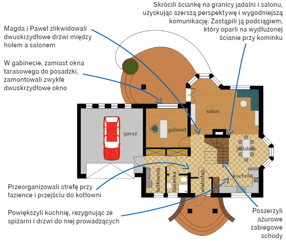 Rzut parteru po modernizacji