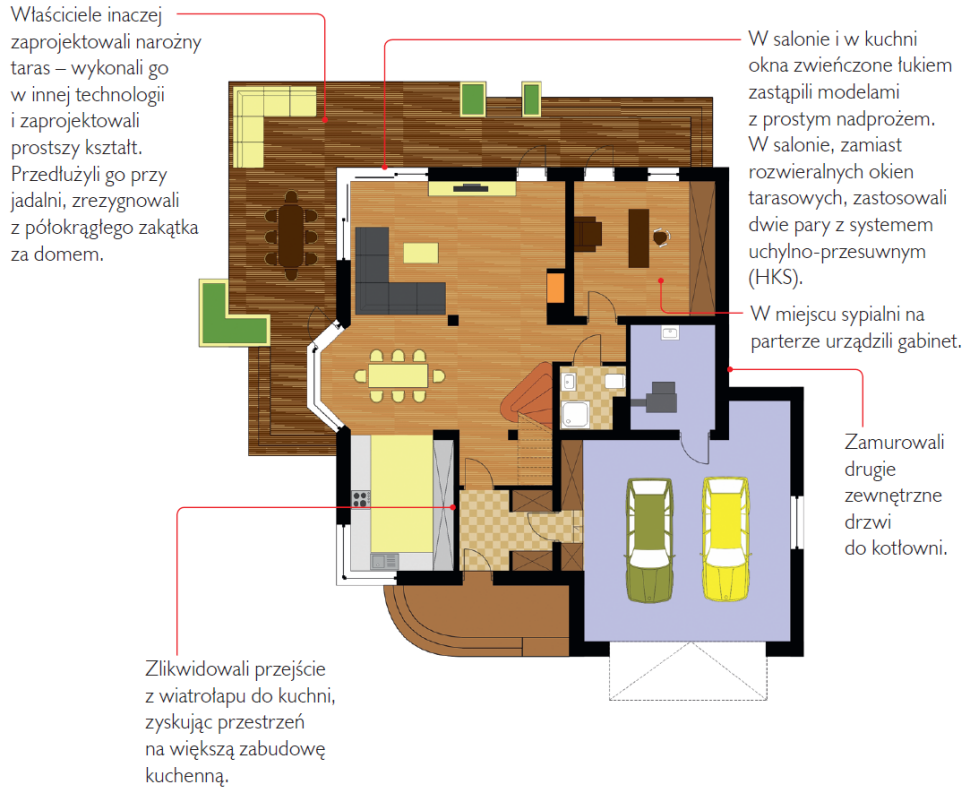Rzut parteru po modernizacji