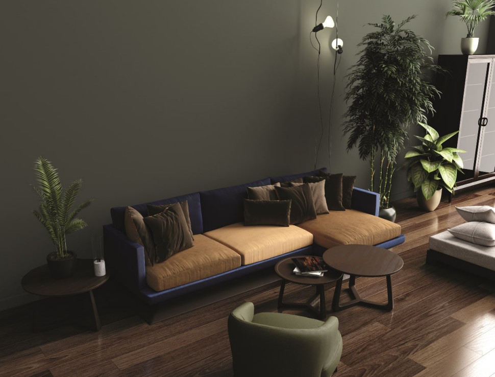 Odcienie zieleni, jak np. khaki S495 z palety Tikkurila Optiva Nature Matt 5