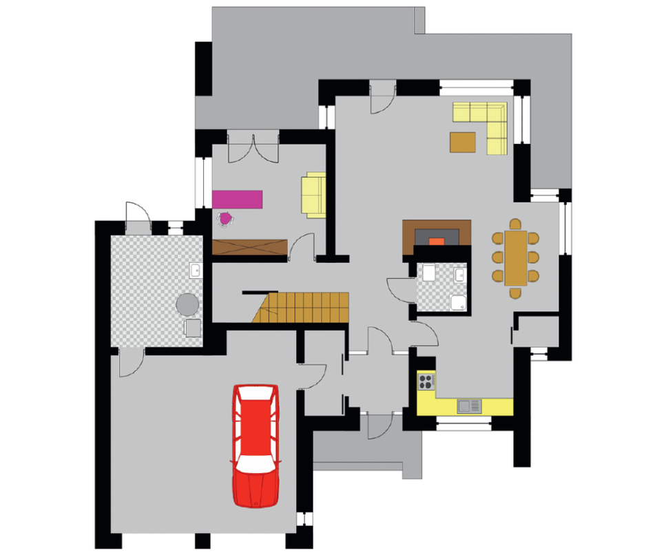 Rzut parteru przed zmianami