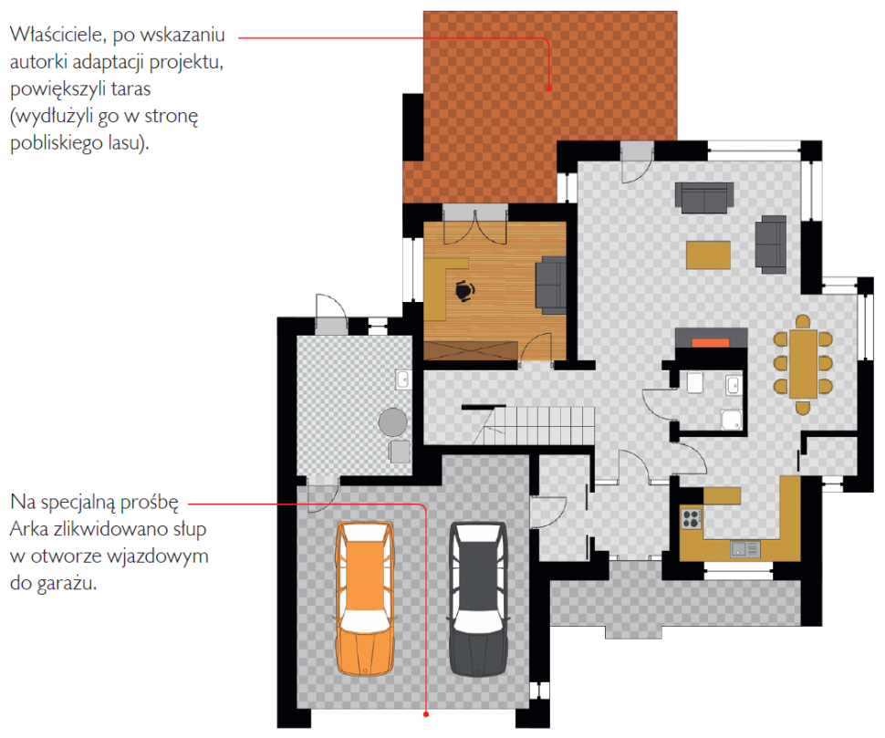 Rzut parteru po modernizacji