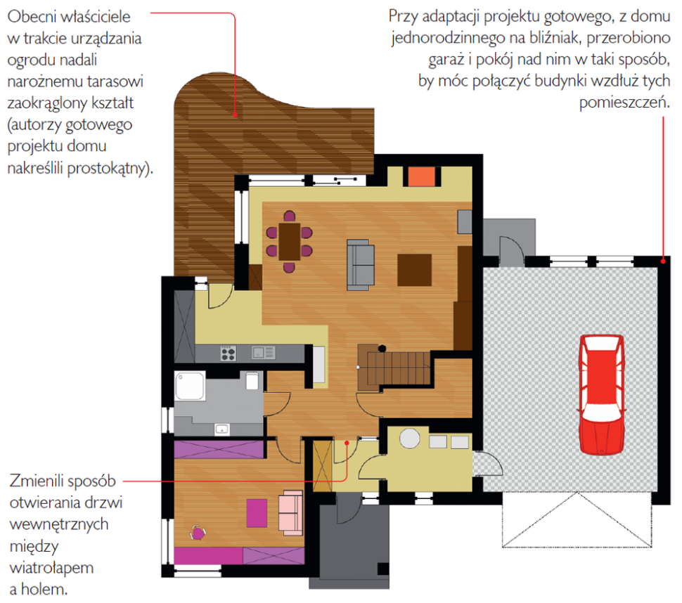 Rzut parteru po modernizacji