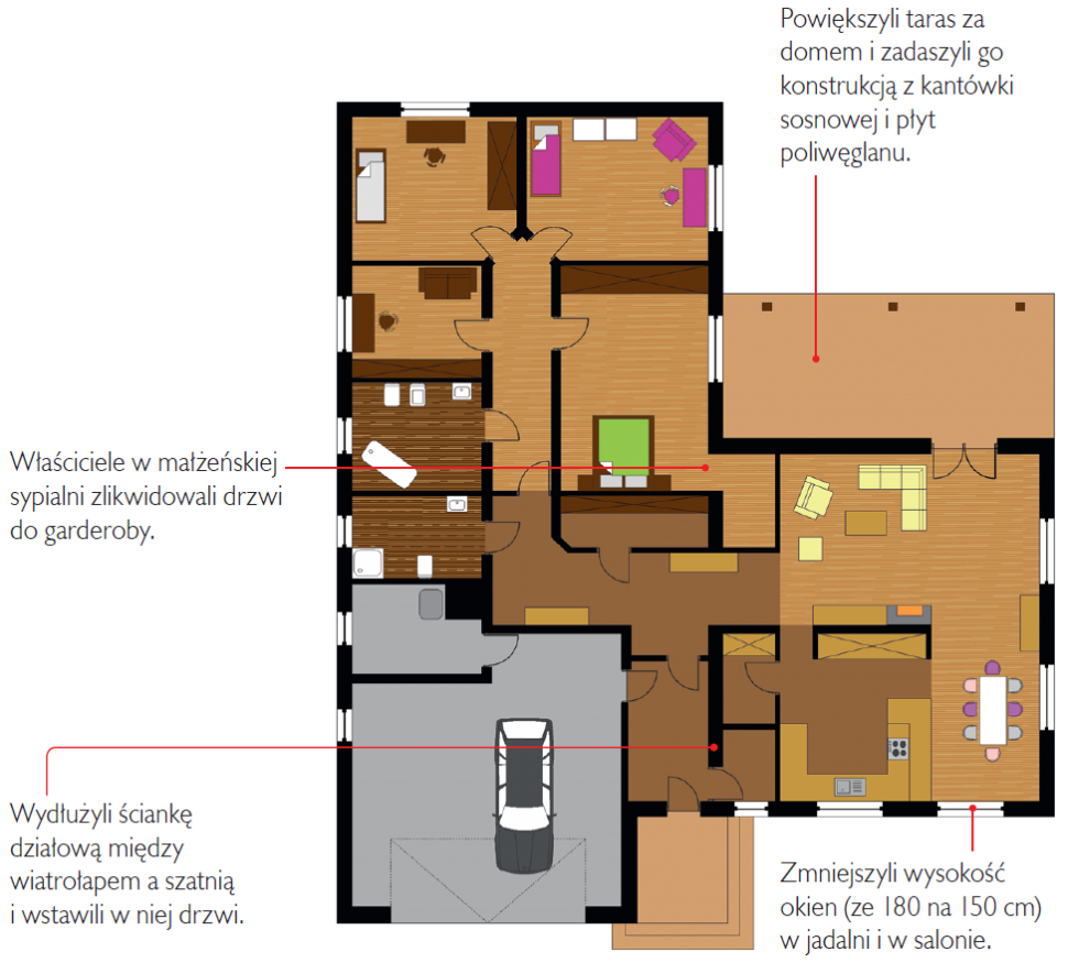 Rzut parteru po modernizacji