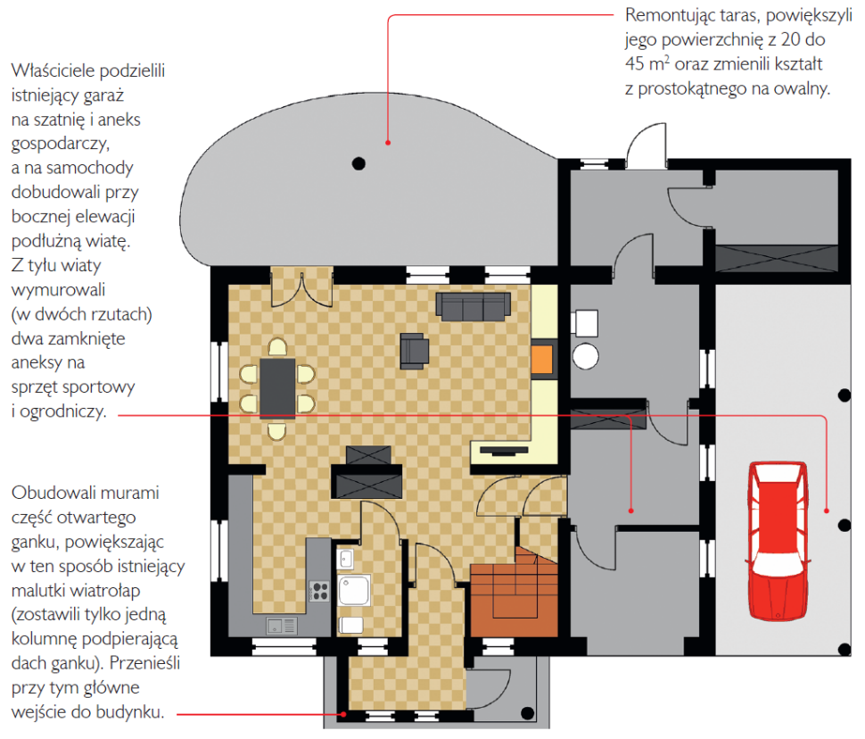 Rzut parteru po modernizacji
