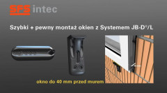 Montaż okien na krawędzi muru z wysunięciem do 40 mm