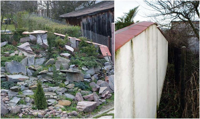 Sztuczna skarpa i mur