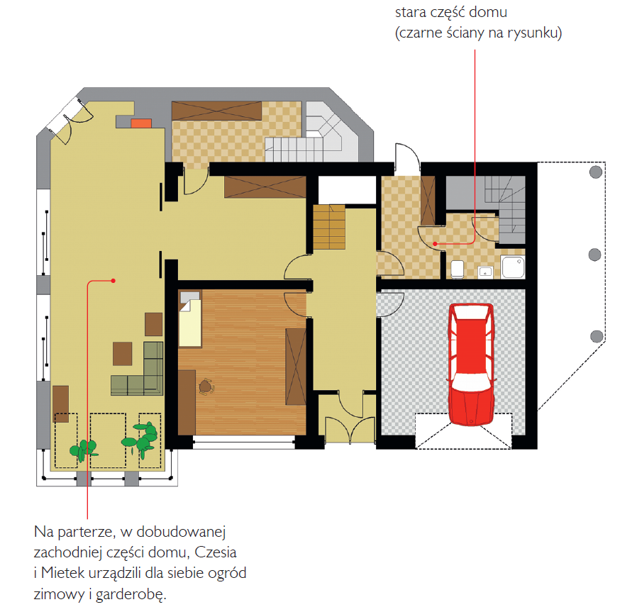 Rzut parteru po rozbudowie
