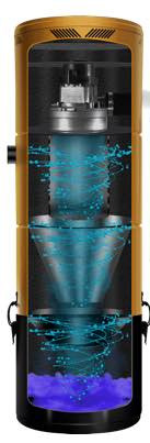 Odkurzacz centralny z cyklonicznym filtrem