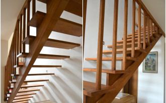 Schody z drewna dębowego: realizację awangardowego projektu zweryfikowało życie