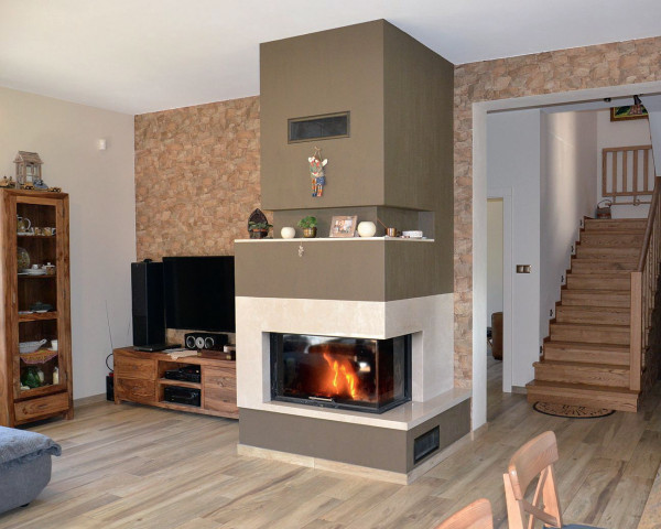 Kominek z wkładem o mocy grzewczej 12 kW