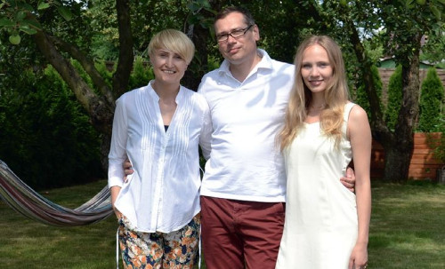 Wiola i Piotr z córką Mają