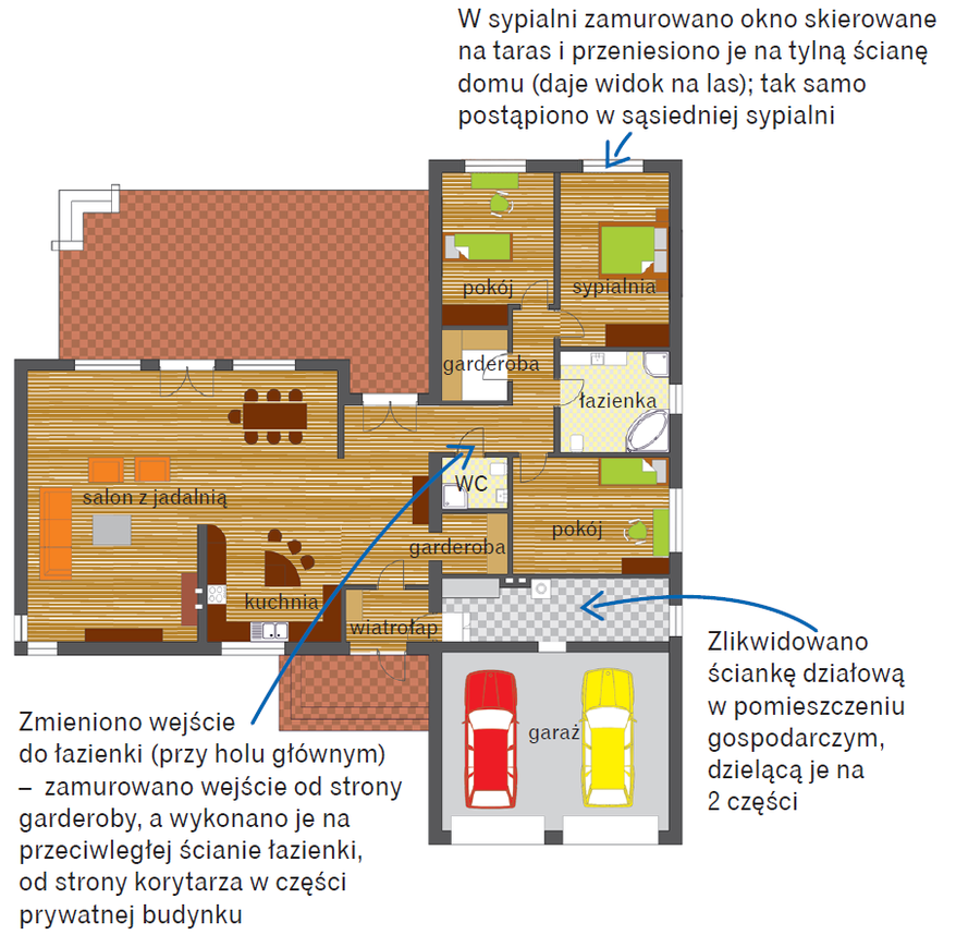 Rzut parteru po modernizacji