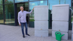 Zbiornik nawierzchniowy produkcji Wobet-Hydret o pojemności 700 L. Fundusz programu "Moja Woda"