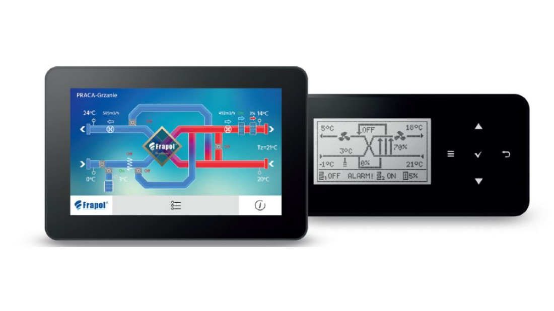 Funkcjonalny FRAPOL SMART do sterowania kompaktowymi centralami wentylacyjnymi
