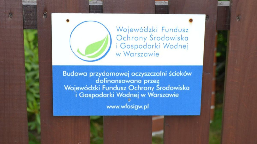 Budowa przydomowej oczyszczalni ścieków z udziałem Wojewódzkiego Funduszu Ochrony Środowiska i Gospodarki Wodnej