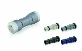 Złącze uniwersalne do łączenia rur kompozytowych z warstwą aluminium